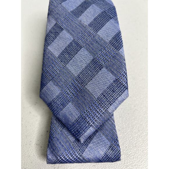 Calvin Klein Purple Plaid Pattern Silk Blend Slim Designer Tie NWT - Picture 2 of 7